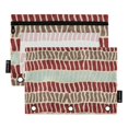 thumbnail image 1 of Dailycode 2 Pack Pencil Pouch for 3 Ring Binder Smooth Zipper Folders with Pockets Clear Window Pencil Case, Geometric Striped Pattern, 1 of 6