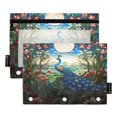 thumbnail image 1 of Dailycode 2 Pack Pencil Pouch for 3 Ring Binder Smooth Zipper Folders with Pockets Clear Window Pencil Case, Peacock with Moon, 1 of 6