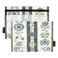 thumbnail image 1 of Dailycode 2 Pack Pencil Pouch for 3 Ring Binder Smooth Zipper Folders with Pockets Clear Window Pencil Case, Traditional Striped with Flower Motifs, 1 of 6