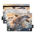 thumbnail image 1 of Dailycode 2 Pack Pencil Pouch for 3 Ring Binder Smooth Zipper Folders with Pockets Clear Window Pencil Case, Whale Jump Out Of Water, 1 of 6