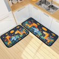 thumbnail image 1 of Dailycode 2 Pcs Kitchen Rug Set Non Slip Absorbent Soft Floor Mats for Kitchen Bathroom Elephant Giraffe Flowers 19.7"x27.6"+19.7"x47.2", 1 of 7