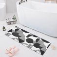 thumbnail image 1 of Dailycode Black White Line Circles Bathroom Rugs Non Slip Absorbent Soft Plush Quick Dry Bath Mat, 39"x20", 1 of 8