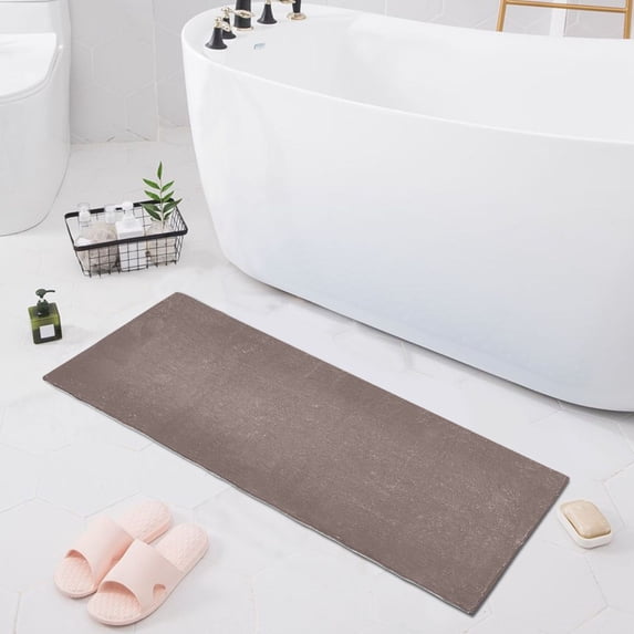 Dailycode Chocolate Bathroom Rugs Non Slip Absorbent Soft Plush Quick Dry Bath Mat, 39"x20"