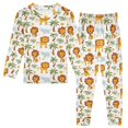 thumbnail image 1 of Dailycode Cotton Pajama Set Snug Fit Long Sleeve Top and Pants for 18M-8Y Cartoon Lions and Elephant, 1 of 7