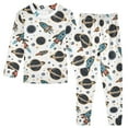 thumbnail image 1 of Dailycode Cotton Pajama Set Snug Fit Long Sleeve Top and Pants for 18M-8Y Cartoon Space Rockets and Planets, 1 of 7