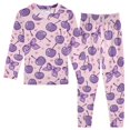 thumbnail image 1 of Dailycode Cotton Pajama Set Snug Fit Long Sleeve Top and Pants for 18M-8Y Cherries and Bows, 1 of 7