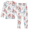 thumbnail image 1 of Dailycode Cotton Pajama Set Snug Fit Long Sleeve Top and Pants for 18M-8Y Christmas Santa Claus Cute Face, 1 of 7