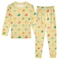thumbnail image 1 of Dailycode Cotton Pajama Set Snug Fit Long Sleeve Top and Pants for 18M-8Y Colorful Birds and Stars, 1 of 7