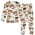 thumbnail image 1 of Dailycode Cotton Pajama Set Snug Fit Long Sleeve Top and Pants for 18M-8Y Cute Cartoon Tiger, 1 of 7