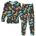 thumbnail image 1 of Dailycode Cotton Pajama Set Snug Fit Long Sleeve Top and Pants for 18M-8Y Cute Colorful Line Dinosaurs, 1 of 7