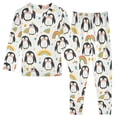 thumbnail image 1 of Dailycode Cotton Pajama Set Snug Fit Long Sleeve Top and Pants for 18M-8Y Cute Penguins with Rainbow, 1 of 7