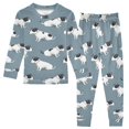 thumbnail image 1 of Dailycode Cotton Pajama Set Snug Fit Long Sleeve Top and Pants for 18M-8Y Cute Terrier Dogs, 1 of 7