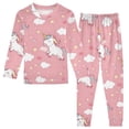 thumbnail image 1 of Dailycode Cotton Pajama Set Snug Fit Long Sleeve Top and Pants for 18M-8Y Cute Unicorn Cloud Star, 1 of 7