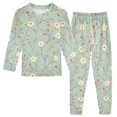 thumbnail image 1 of Dailycode Cotton Pajama Set Snug Fit Long Sleeve Top and Pants for 18M-8Y Cute Wild Flower, 1 of 7