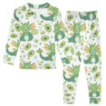 thumbnail image 1 of Dailycode Cotton Pajama Set Snug Fit Long Sleeve Top and Pants for 18M-8Y Dinosaur and Kiwi Fruits, 1 of 7
