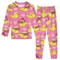 thumbnail image 1 of Dailycode Cotton Pajama Set Snug Fit Long Sleeve Top and Pants for 18M-8Y Duck with Sunglasses, 1 of 7