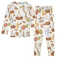 thumbnail image 1 of Dailycode Cotton Pajama Set Snug Fit Long Sleeve Top and Pants for 18M-8Y Easter Egg Cake Branches, 1 of 7