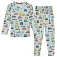 thumbnail image 1 of Dailycode Cotton Pajama Set Snug Fit Long Sleeve Top and Pants for 18M-8Y Skyscraper Car Tree, 1 of 7