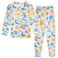 thumbnail image 1 of Dailycode Cotton Pajama Set Snug Fit Long Sleeve Top and Pants for 18M-8Y Sun Moon Star Line, 1 of 7