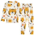 thumbnail image 1 of Dailycode Cotton Pajama Set Snug Fit Long Sleeve Top and Pants for 18M-8Y Tiger Face and Sun, 1 of 7