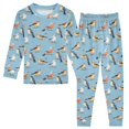 thumbnail image 1 of Dailycode Cotton Pajama Set Snug Fit Long Sleeve Top and Pants for 18M-8Y Various Poses Birds, 1 of 7