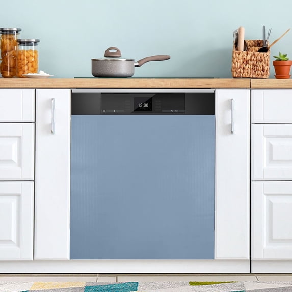 Dailycode Dishwasher Magnet Cover Magnetic Fridge Door Cover Home Kitchen Decor, Blue, 23"x 26"