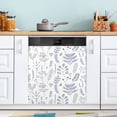 thumbnail image 1 of Dailycode Dishwasher Magnet Cover Magnetic Fridge Door Cover Home Kitchen Decor, Blue Herbs and Plants, 23"x 26", 1 of 6