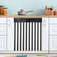 thumbnail image 1 of Dailycode Dishwasher Magnet Cover Magnetic Fridge Door Cover Home Kitchen Decor, Carbon Black and White Stripes, 23"x 26", 1 of 6