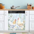 thumbnail image 1 of Dailycode Dishwasher Magnet Cover Magnetic Fridge Door Cover Home Kitchen Decor, Chickens and Wildflower, 23"x 26", 1 of 6
