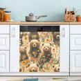 thumbnail image 1 of Dailycode Dishwasher Magnet Cover Magnetic Fridge Door Cover Home Kitchen Decor, Cute Bears in Flower Sea, 23"x 26", 1 of 6