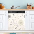 thumbnail image 1 of Dailycode Dishwasher Magnet Cover Magnetic Fridge Door Cover Home Kitchen Decor, Flowers and Dragonflies, 23"x 26", 1 of 6