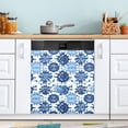 thumbnail image 1 of Dailycode Dishwasher Magnet Cover Magnetic Fridge Door Cover Home Kitchen Decor, Indigo Tie Dye, 23"x 26", 1 of 6