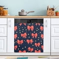thumbnail image 1 of Dailycode Dishwasher Magnet Cover Magnetic Fridge Door Cover Home Kitchen Decor, Red Bow and Star, 23"x 26", 1 of 6