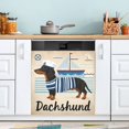 thumbnail image 1 of Dailycode Dishwasher Magnet Cover Magnetic Fridge Door Cover Home Kitchen Decor, Sailor Dachshund Dog, 23"x 26", 1 of 6
