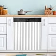 thumbnail image 1 of Dailycode Dishwasher Magnet Cover Magnetic Fridge Door Cover Home Kitchen Decor, Silver Gray and White Stripes, 23"x 26", 1 of 6