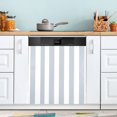 thumbnail image 1 of Dailycode Dishwasher Magnet Cover Magnetic Fridge Door Cover Home Kitchen Decor, Sky Gray and White Stripes, 23"x 26", 1 of 6