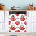 thumbnail image 1 of Dailycode Dishwasher Magnet Cover Magnetic Fridge Door Cover Home Kitchen Decor, Sloth with Love Balloon, 23"x 26", 1 of 6