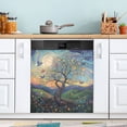 thumbnail image 1 of Dailycode Dishwasher Magnet Cover Magnetic Fridge Door Cover Home Kitchen Decor, Whimsical Tree with Flowers and Birds, 23"x 26", 1 of 6