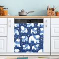 thumbnail image 1 of Dailycode Dishwasher Magnet Cover Magnetic Fridge Door Cover Home Kitchen Decor, White Winter Polar Bears, 23"x 26", 1 of 6