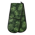 thumbnail image 1 of Dailycode Double Sided Oven Mitt with Loop Heat Resistant Kitchen Long Potholders 7" x 35" 3d Monstera Leaves, 1 of 6