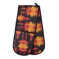 thumbnail image 1 of Dailycode Double Sided Oven Mitt with Loop Heat Resistant Kitchen Long Potholders 7" x 35" Abstract Fire Shapes, 1 of 6
