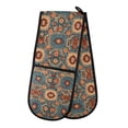 thumbnail image 1 of Dailycode Double Sided Oven Mitt with Loop Heat Resistant Kitchen Long Potholders 7" x 35" Abstract Mandala, 1 of 6