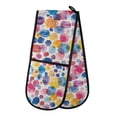 thumbnail image 1 of Dailycode Double Sided Oven Mitt with Loop Heat Resistant Kitchen Long Potholders 7" x 35" Abstract Paint Spots, 1 of 6