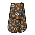 thumbnail image 1 of Dailycode Double Sided Oven Mitt with Loop Heat Resistant Kitchen Long Potholders 7" x 35" Ball and Star, 1 of 6