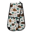 thumbnail image 1 of Dailycode Double Sided Oven Mitt with Loop Heat Resistant Kitchen Long Potholders 7" x 35" Bear Forest, 1 of 6
