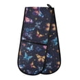thumbnail image 1 of Dailycode Double Sided Oven Mitt with Loop Heat Resistant Kitchen Long Potholders 7" x 35" Beautiful Butterflies and Star, 1 of 6