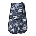 thumbnail image 1 of Dailycode Double Sided Oven Mitt with Loop Heat Resistant Kitchen Long Potholders 7" x 35" Beautiful Snowdrops Flowers, 1 of 6