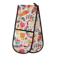 thumbnail image 1 of Dailycode Double Sided Oven Mitt with Loop Heat Resistant Kitchen Long Potholders 7" x 35" Bird Flower Leaf Cake, 1 of 6
