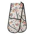 thumbnail image 1 of Dailycode Double Sided Oven Mitt with Loop Heat Resistant Kitchen Long Potholders 7" x 35" Birds on Branch with Flower, 1 of 6