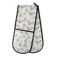 thumbnail image 1 of Dailycode Double Sided Oven Mitt with Loop Heat Resistant Kitchen Long Potholders 7" x 35" Birds on Line, 1 of 6